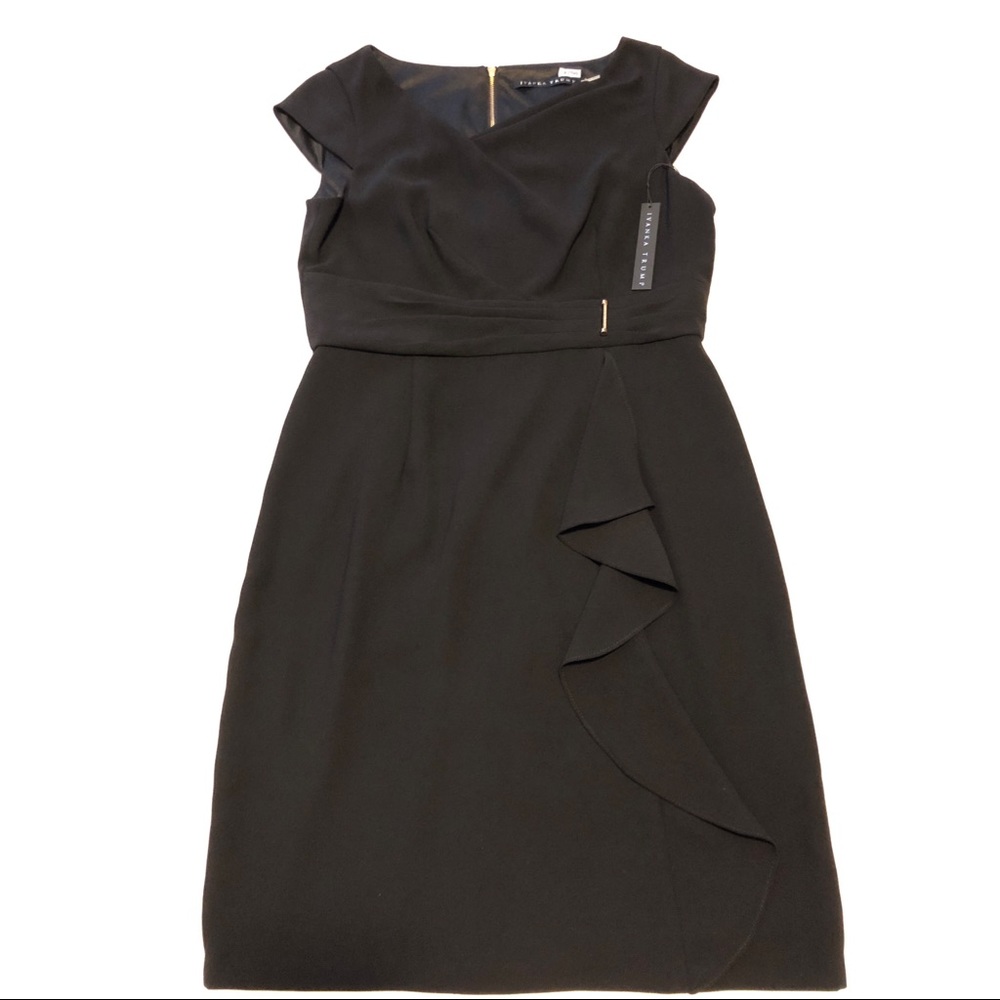 💜Ivanka Trump Black Evening Midi Dress